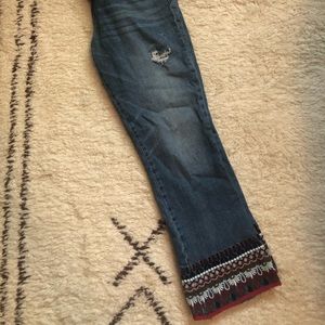Anthropologie embroidered jeans